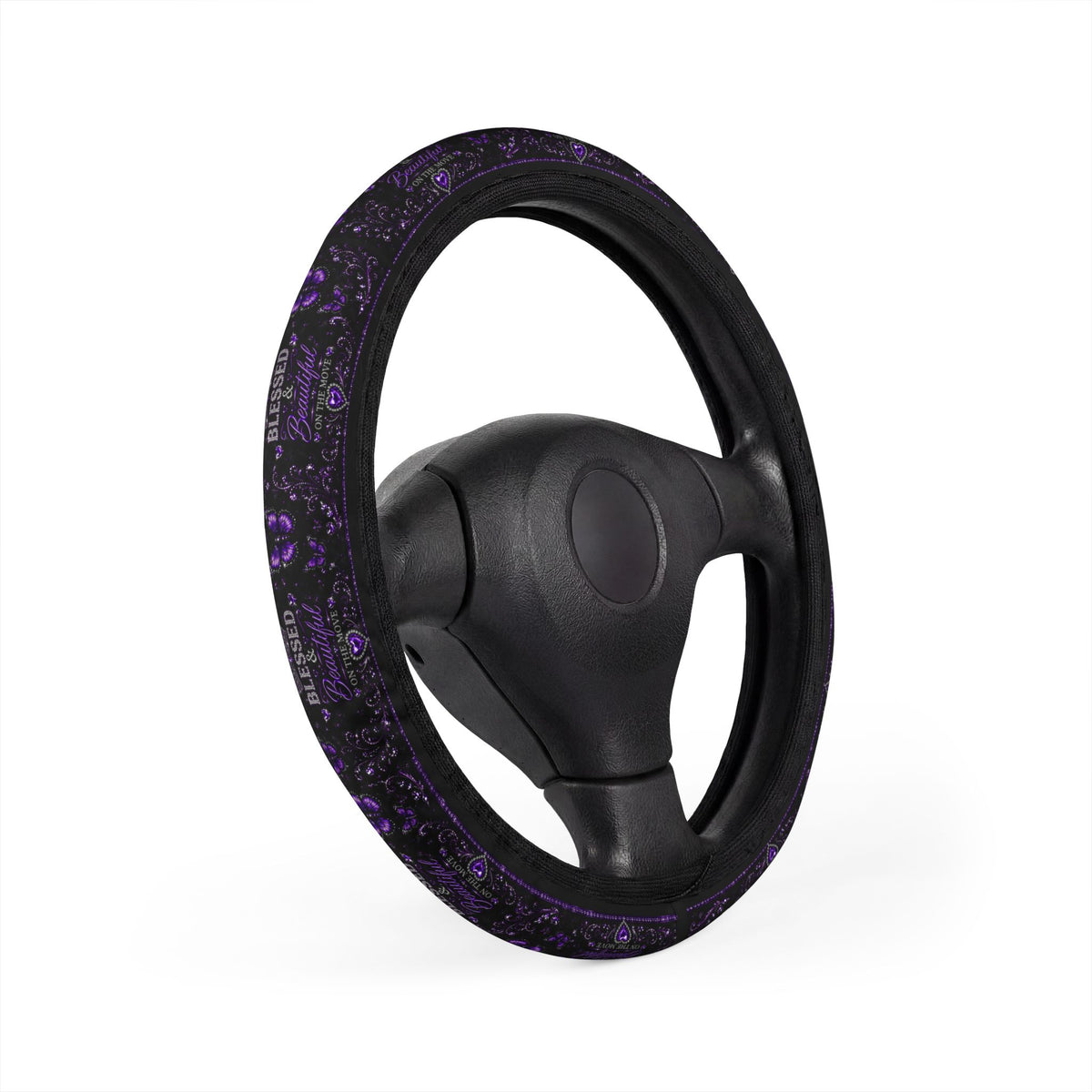 Purple Galaxy Steering Wheel Cover