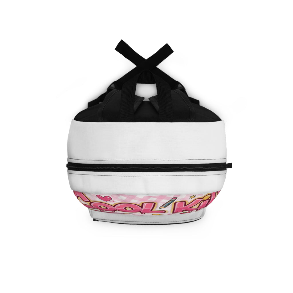 Cool Kid Girls' Backpack — Cute Pink School Bag with 'Cool Kid' Design