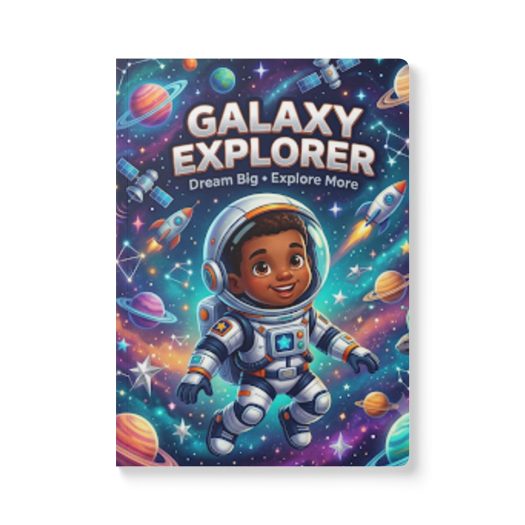 Galaxy Explorer Softcover Journal — 'Dream Big • Explore More' Space Notebook for Kids