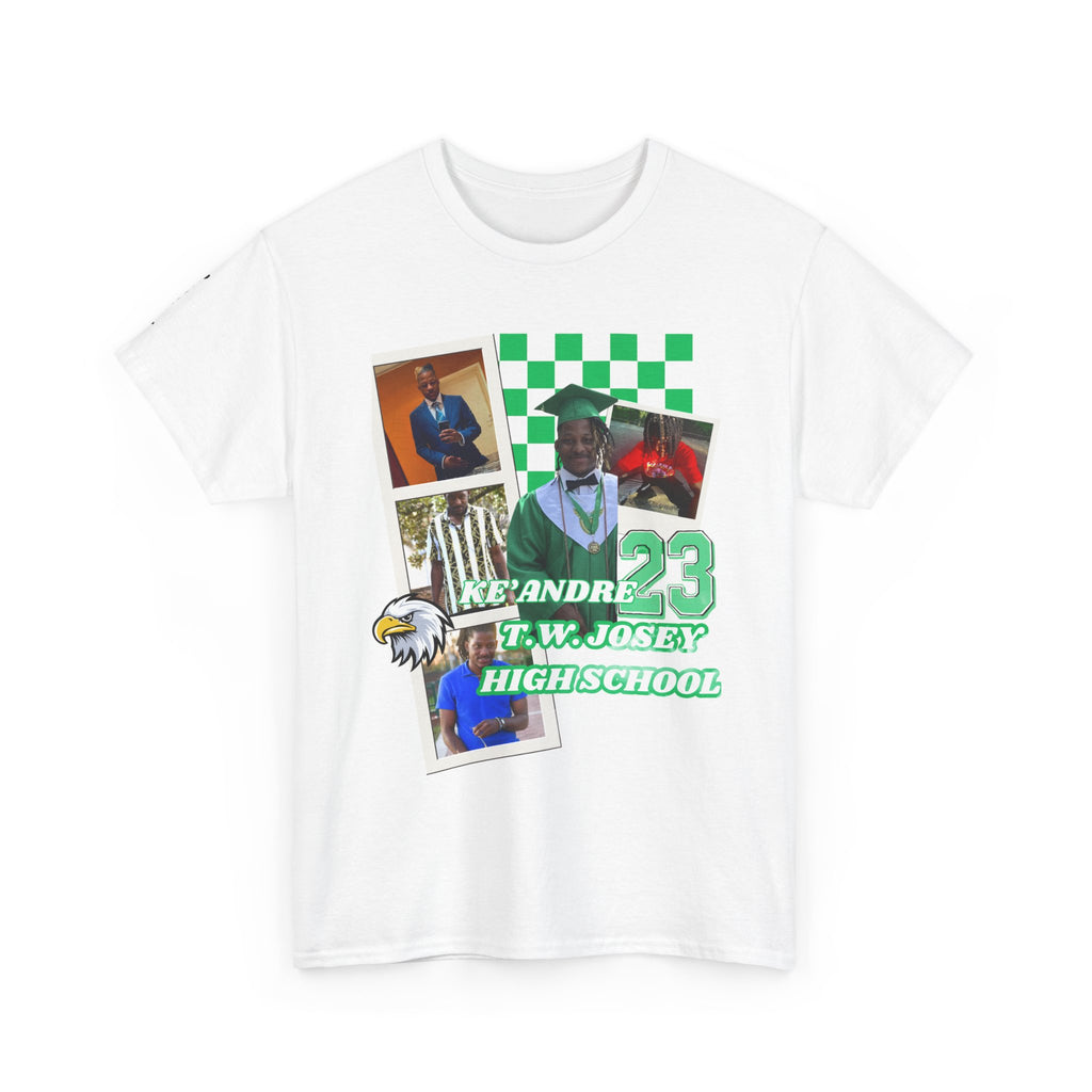 Custom High School Graduation Tee - "Ke'Andre 23 T.W. Josey High School" Collage Shirt