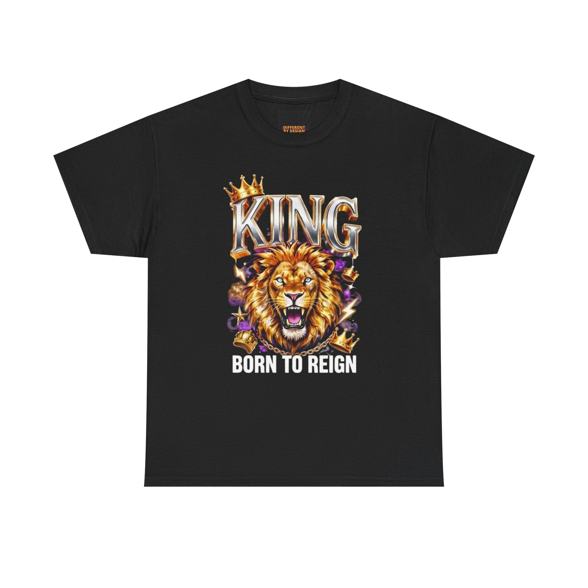 King Lion T-Shirt — Bold Crowned Lion Graphic Tee