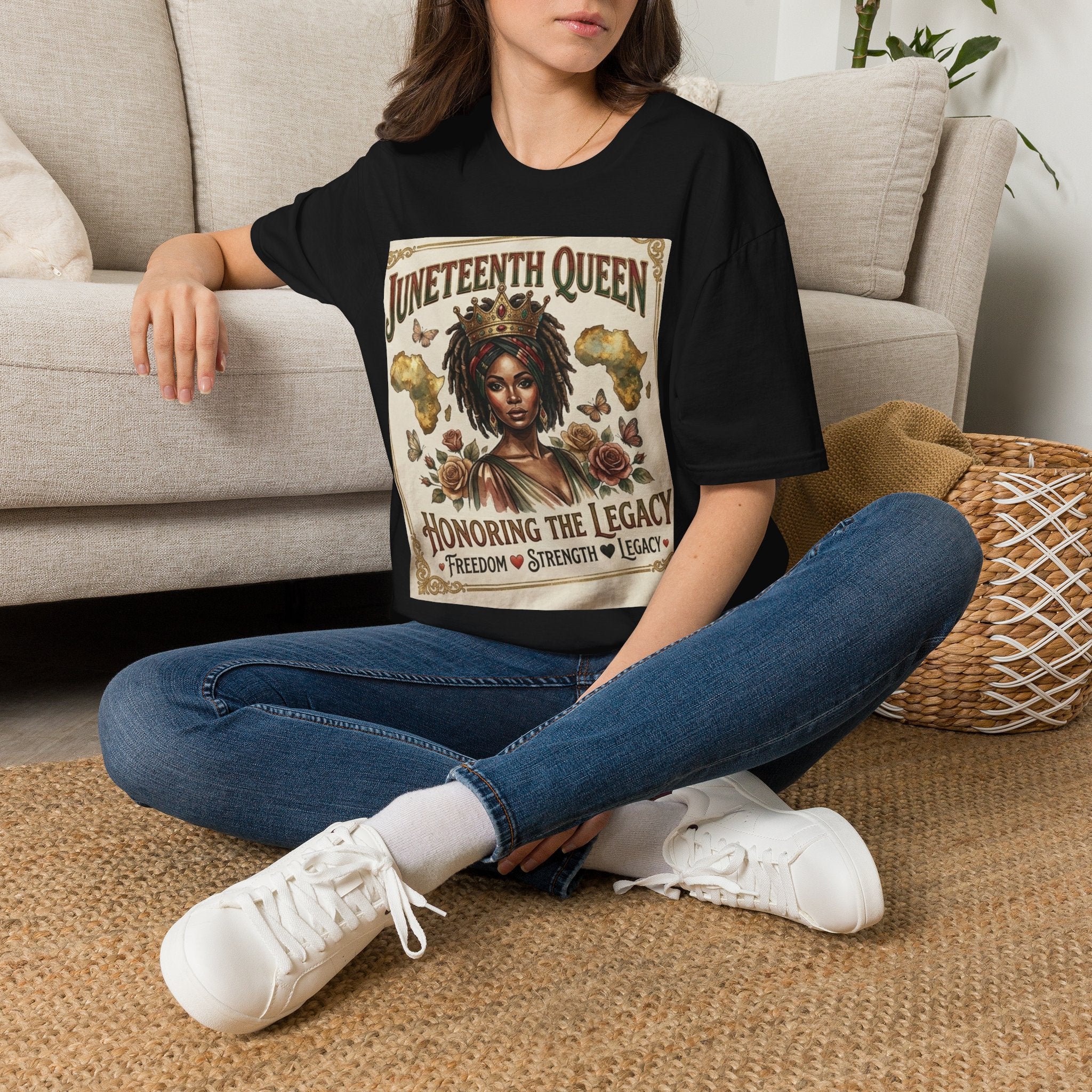 Juneteenth Queen T-Shirt — Honoring the Legacy: Freedom, Strength & Unity