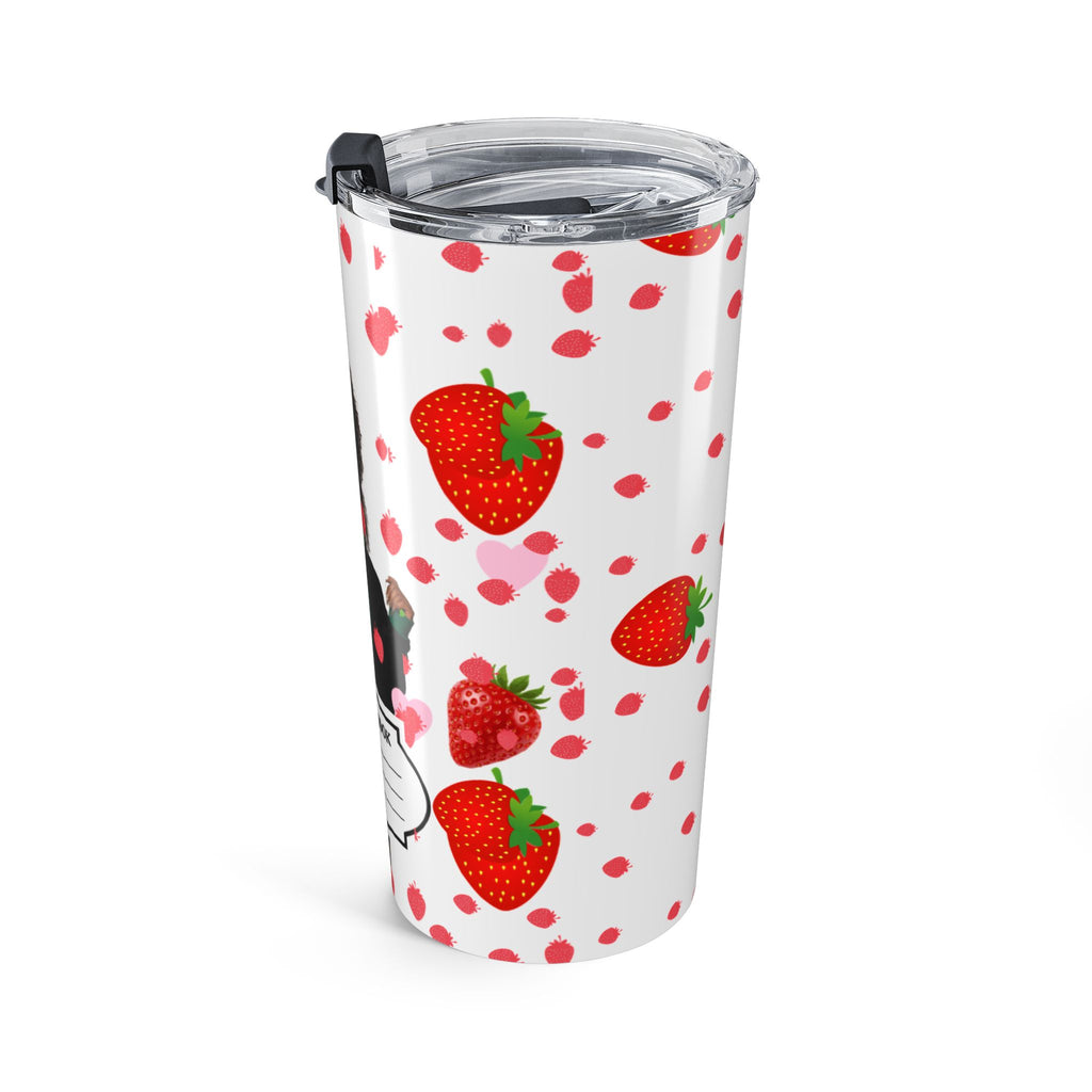 Strawberry Pattern 20oz Tumbler — Cute Fruit Travel Cup
