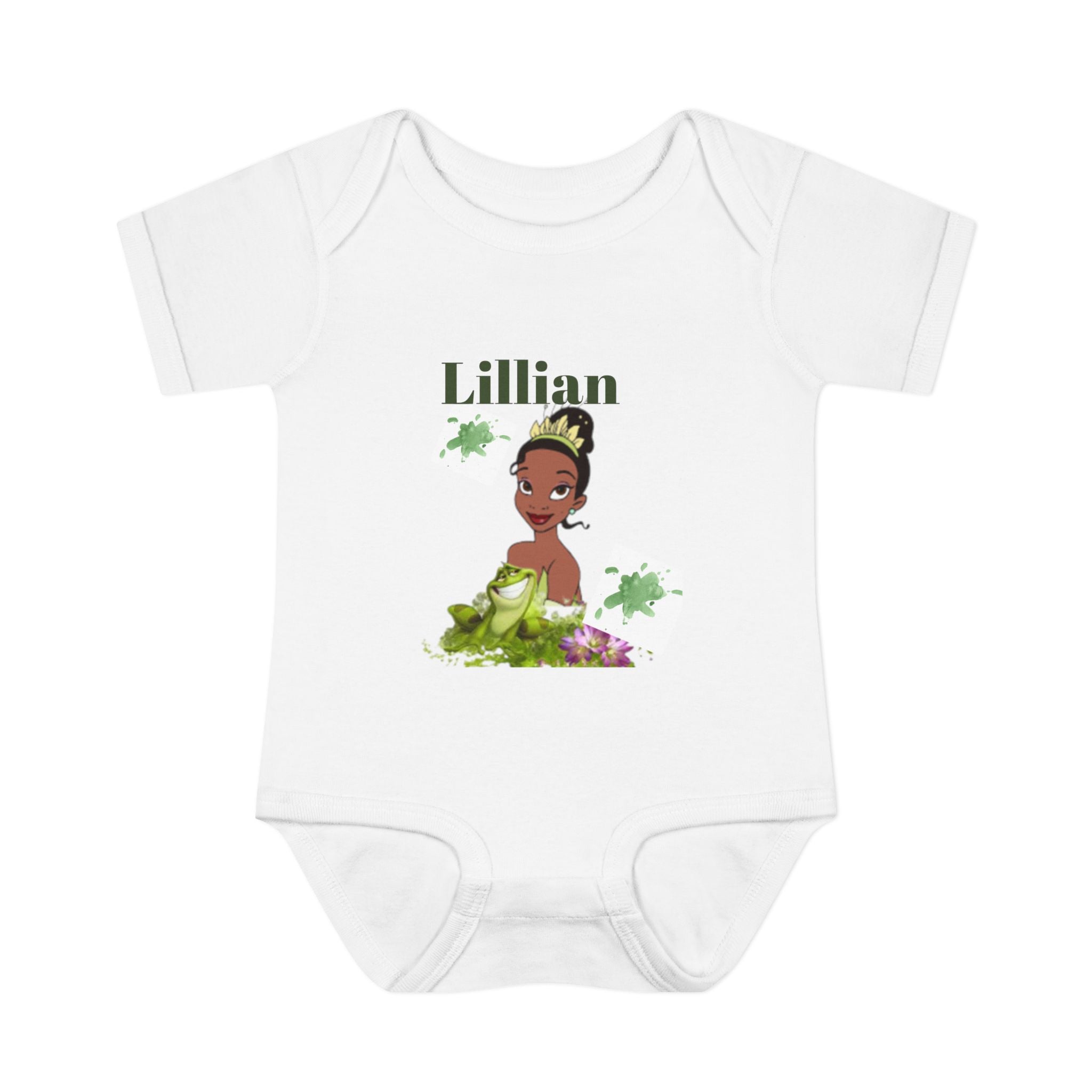 Tiana Princess Personalized Baby Bodysuit – Custom Name Infant Onesie