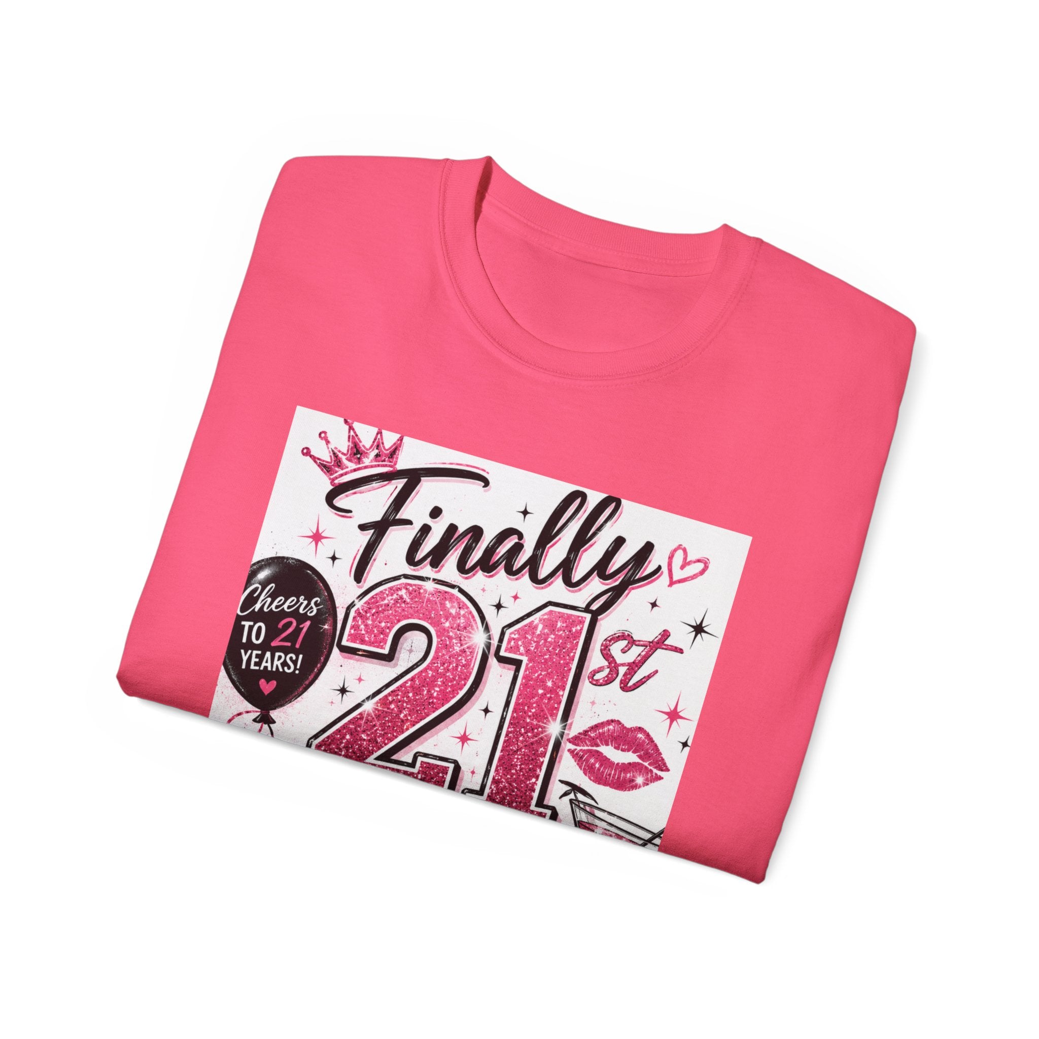 21st Birthday Tee — "Finally 21 & Legal" Celebration Shirt