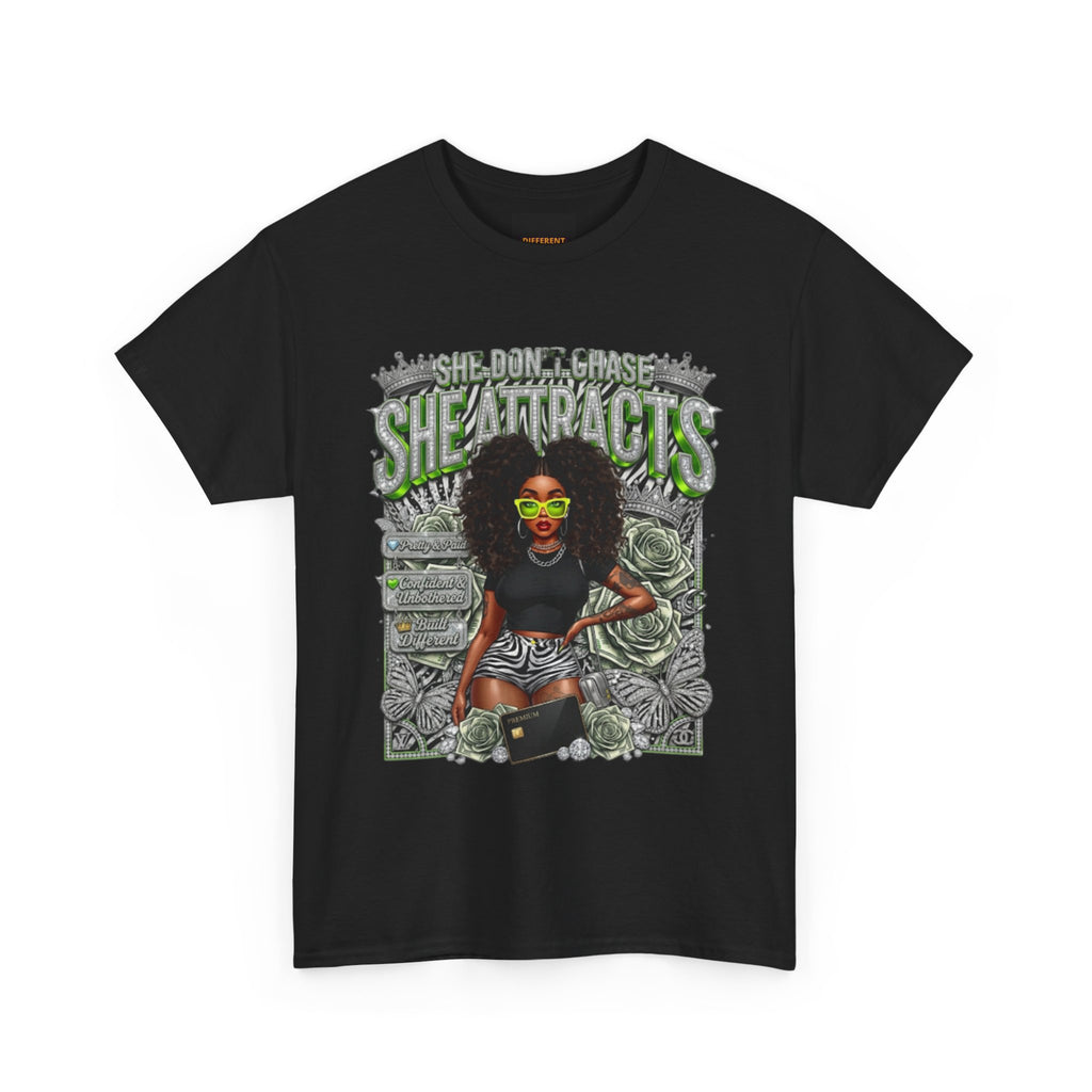 Sheattracts Graphic Tee — Afro Girl Streetwear T-Shirt