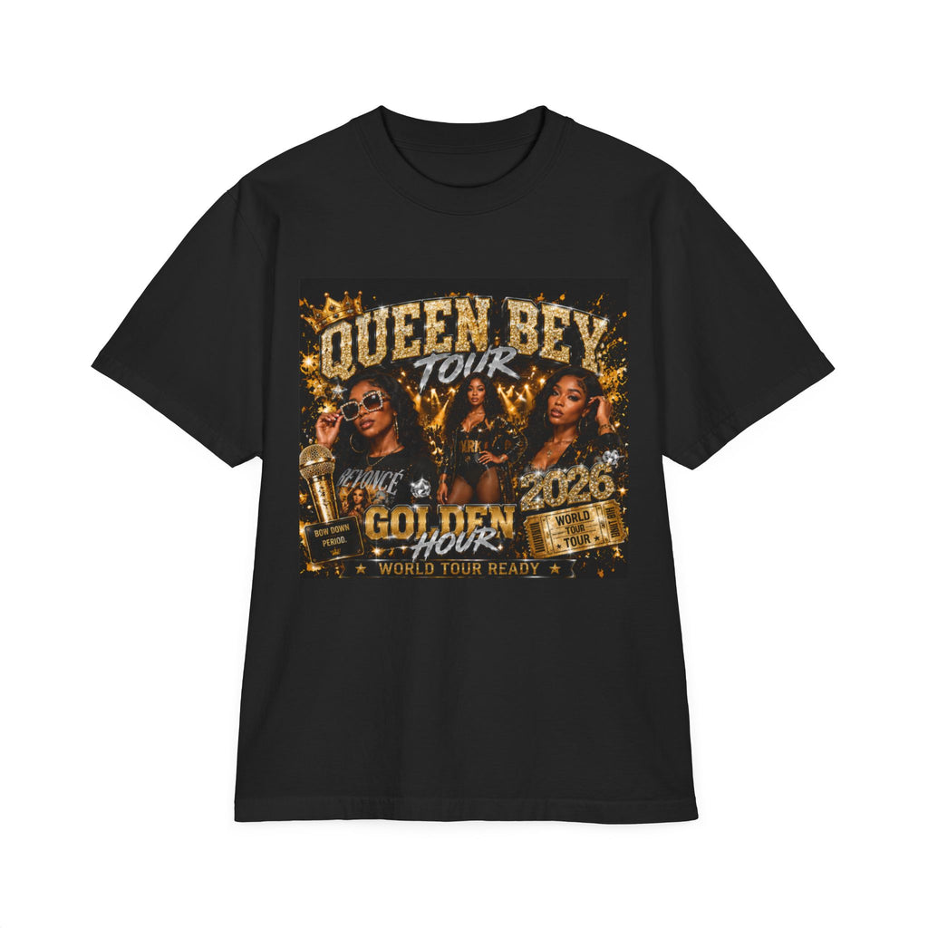 Queen Bey Tour T-Shirt — Gold Glam Concert Tee