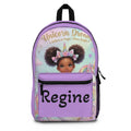 Unicorn Dreams Kids Backpack — Personalized "Regine" Pastel Purple School Bag