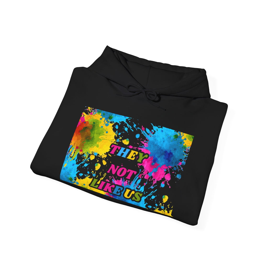 Colorful 'They're Not Like Us' Hoodie – Pride Rainbow Statement Sweatshirt