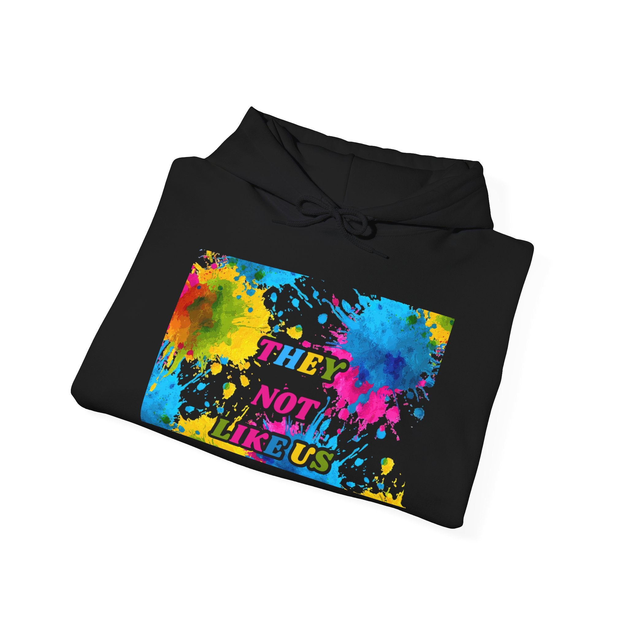 Colorful 'They're Not Like Us' Hoodie – Pride Rainbow Statement Sweatshirt