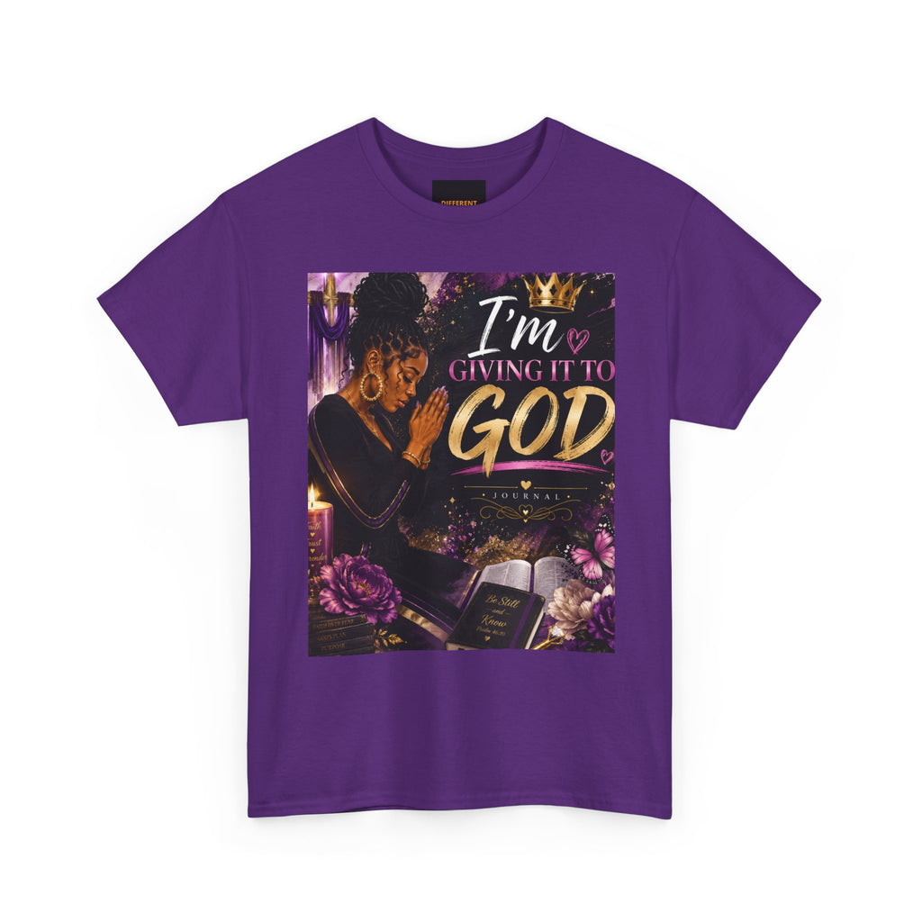 Prayer Graphic Tee - "I'm Giving It To God" Inspirational Christian T-Shirt