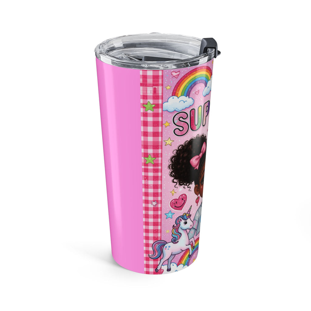 Superstar Girl Rainbow 20oz Tumbler — Cute Pink Stainless Travel Cup