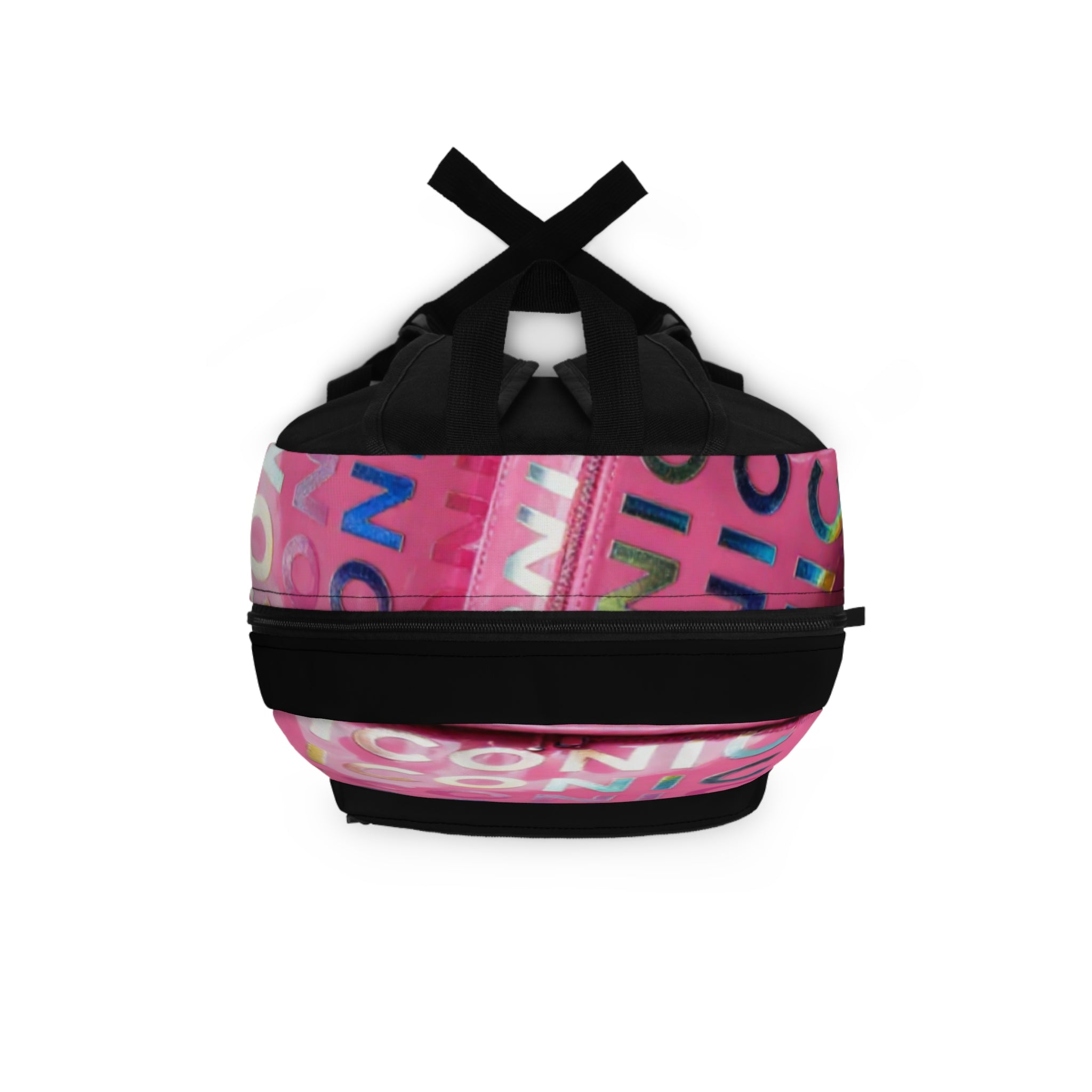 Iconic Disco Backpack — Pink Mirrored Ball Graphic Bag