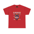 Savage Wolf Flame T-Shirt — Fiery Wolf Graphic Tee