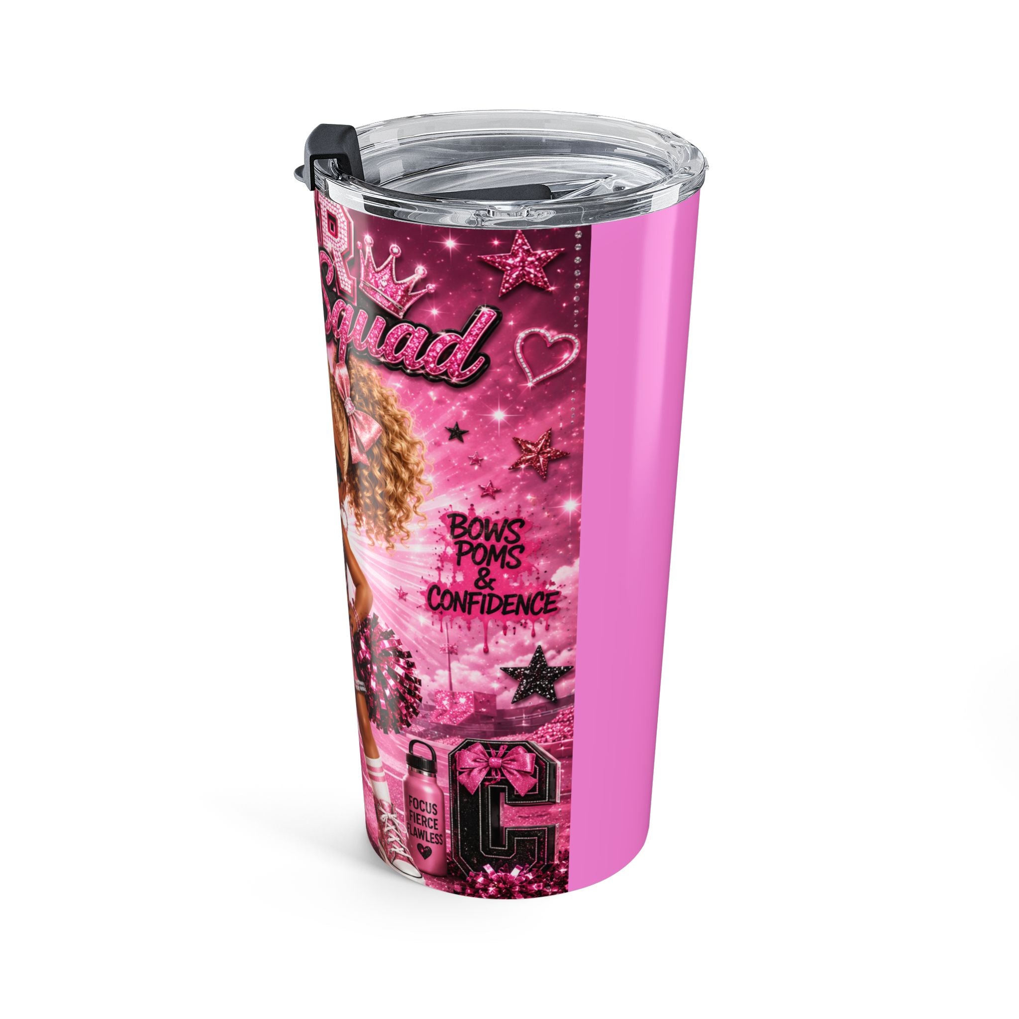 Cheer Squad 20oz Tumbler — Pink Cheerleader Drinkware