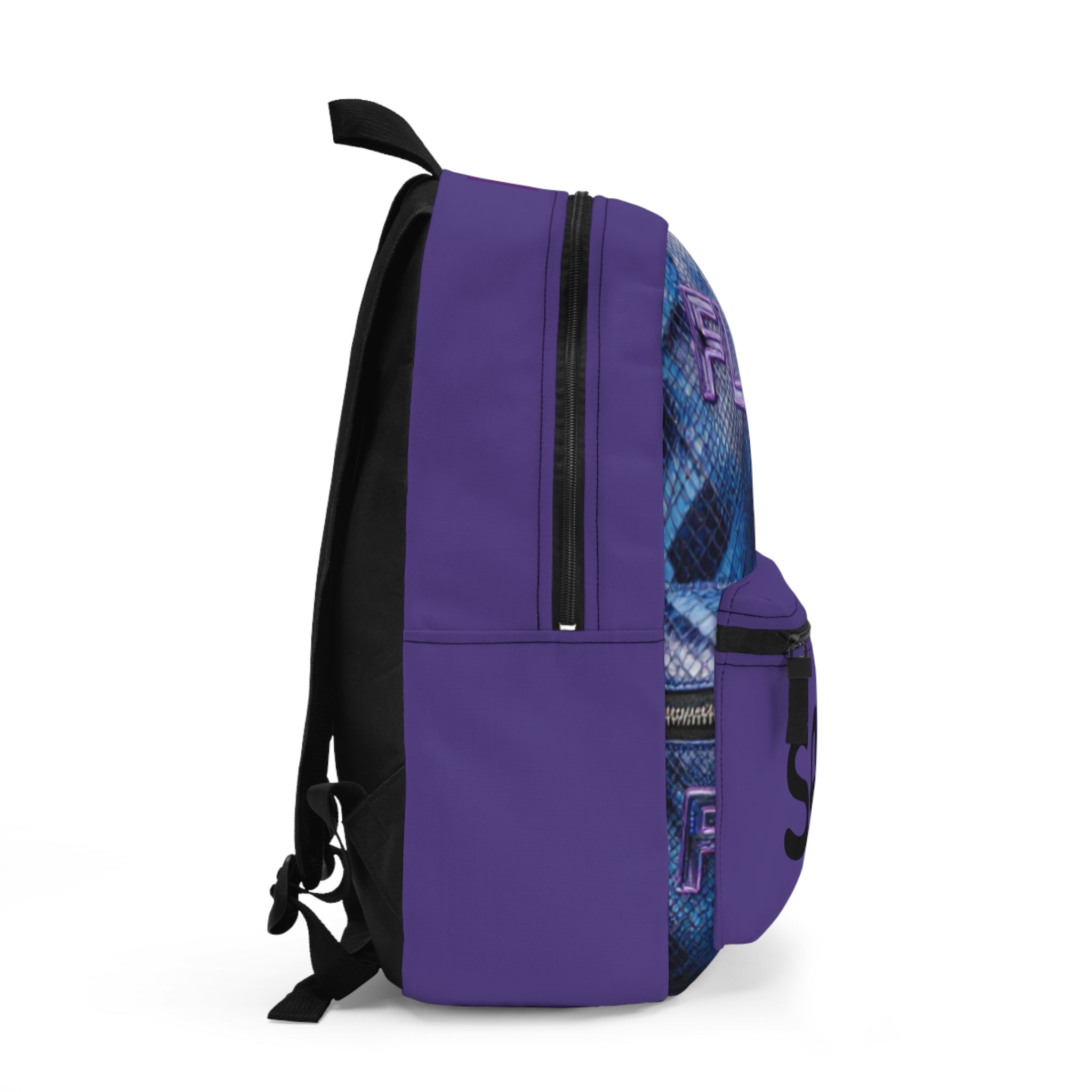 Flex Personalized Purple Backpack — Custom Name 'SAM' Graphic School Bag