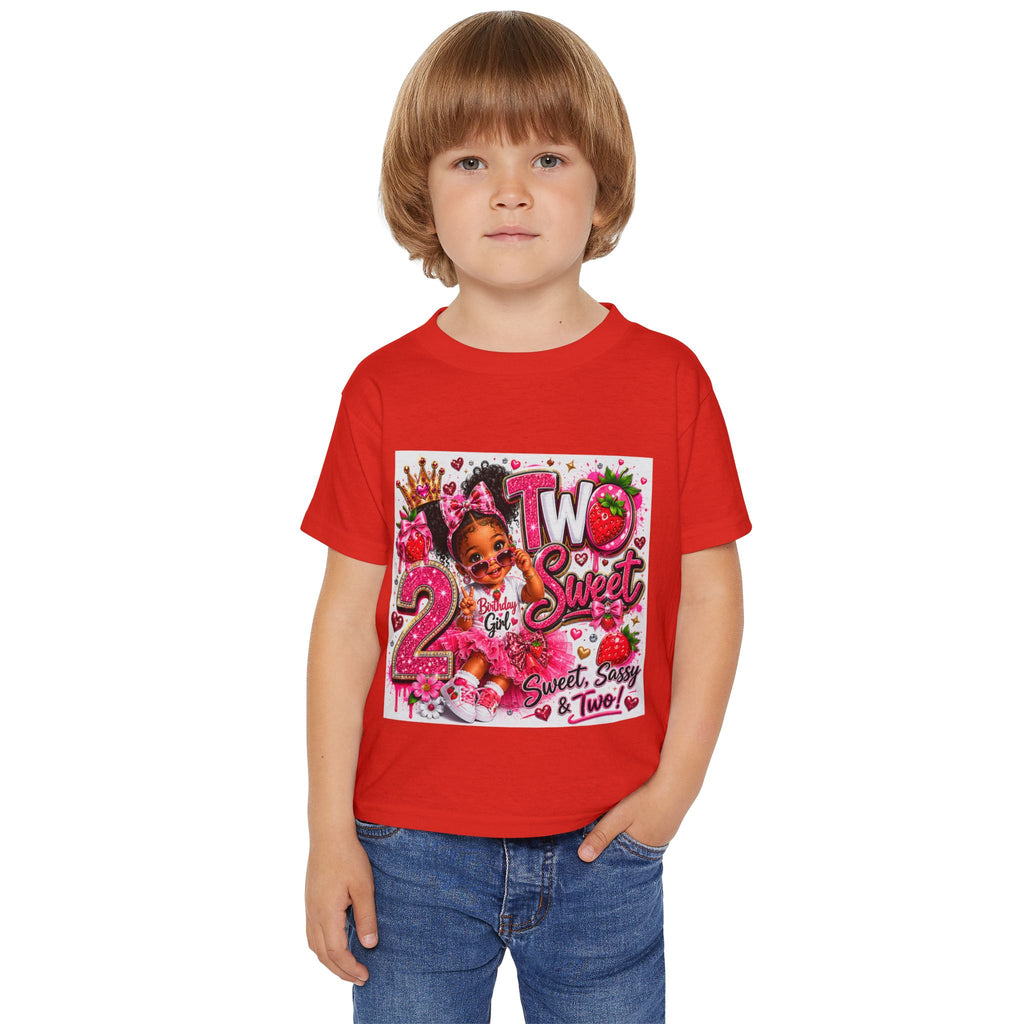 Toddler T-Shirt — "Two Sweet" 2nd Birthday Pink Princess Tee