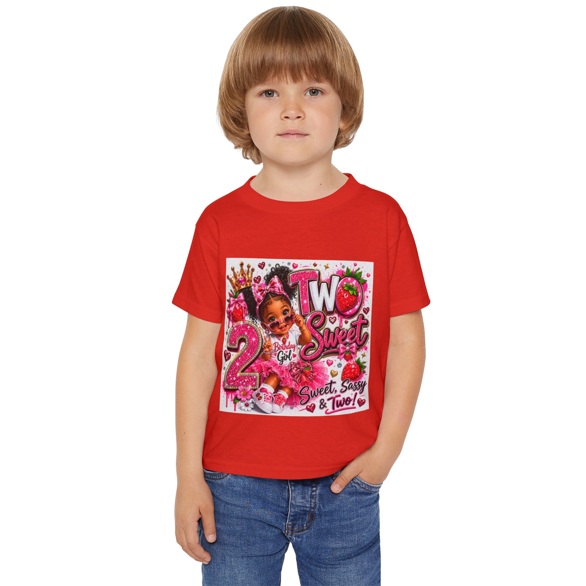 Toddler T-Shirt — "Two Sweet" 2nd Birthday Pink Princess Tee