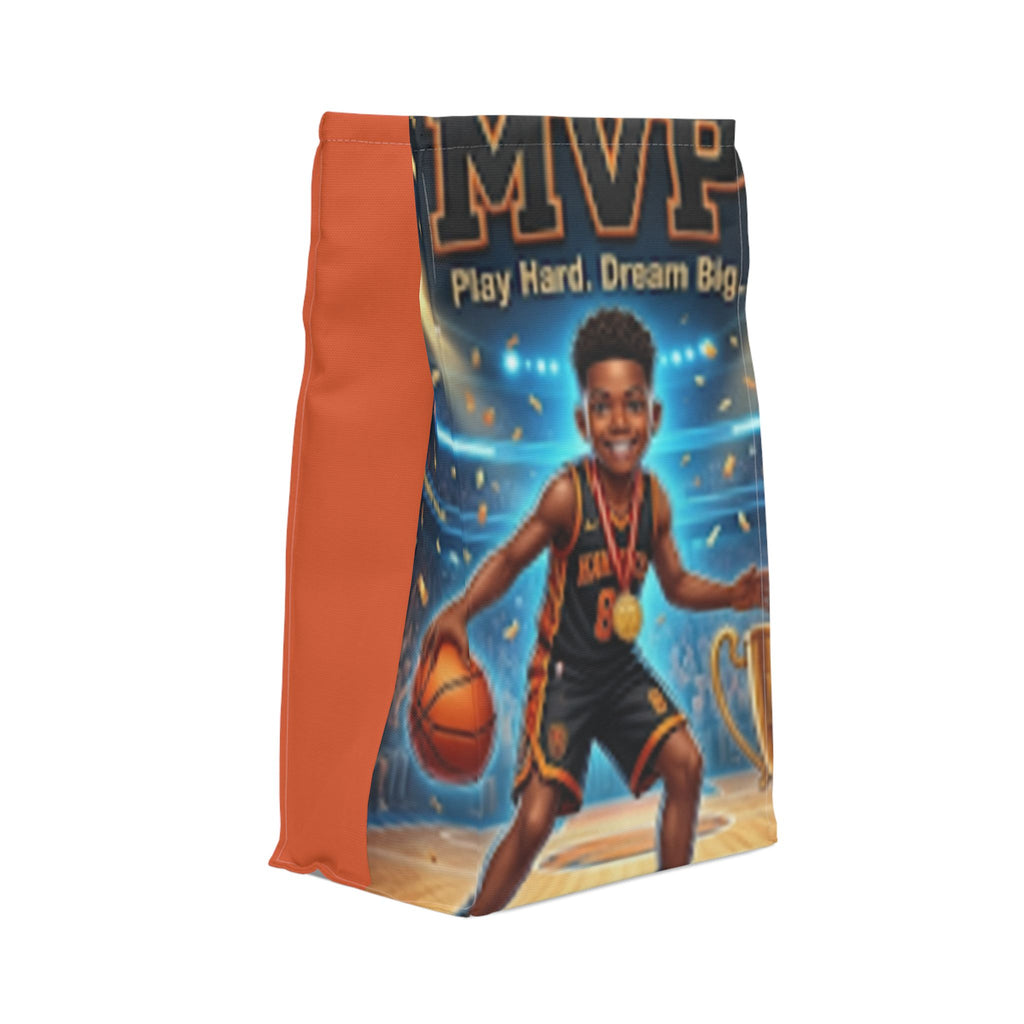 MVP Basketball Kids Lunch Bag – "MVP Play Hard, Dream Big" Polyester Cooler Tote