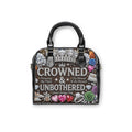 Shoulder Handbag — "Crowned & Unbothered" Embellished Statement Purse