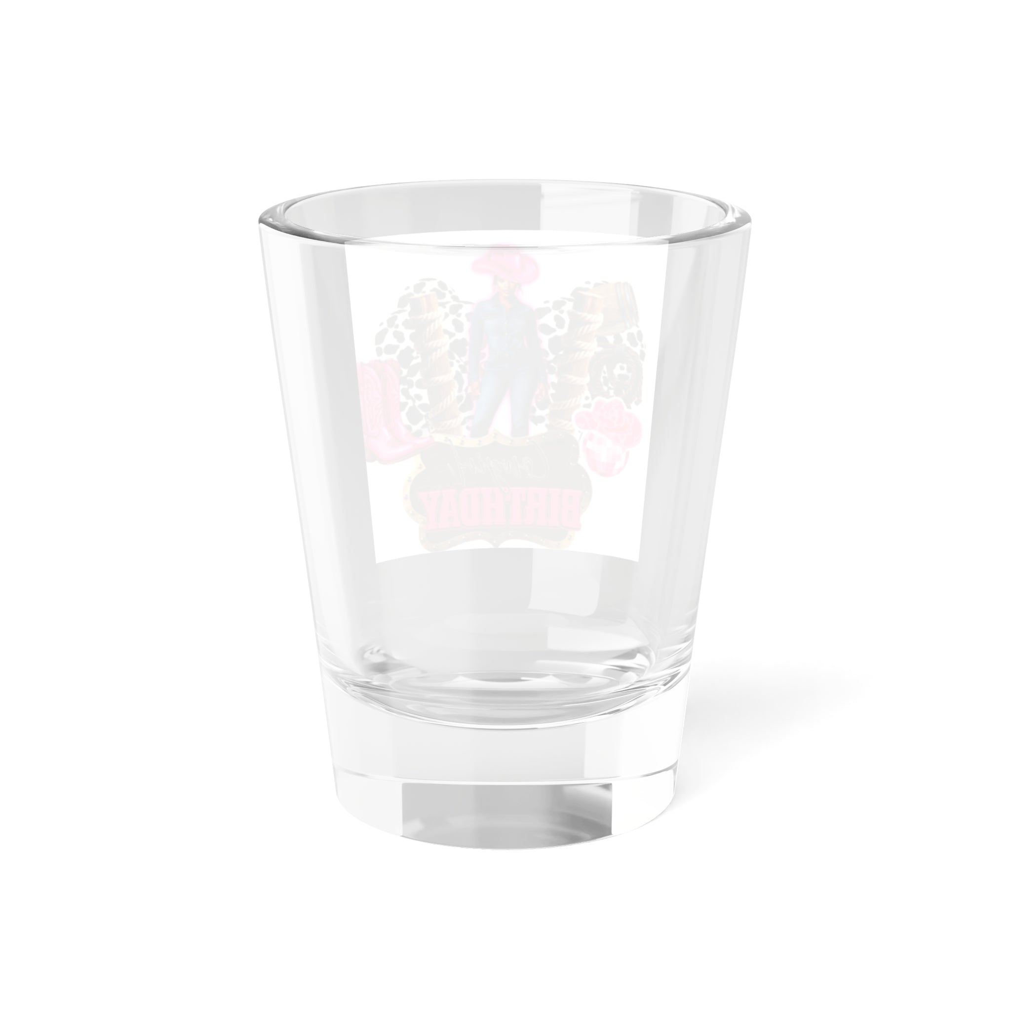Cowgirl Birthday Shot Glass — Pink Western 1.5oz Party Favor