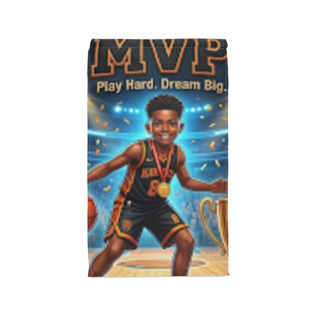 MVP Basketball Kids Lunch Bag – "MVP Play Hard, Dream Big" Polyester Cooler Tote