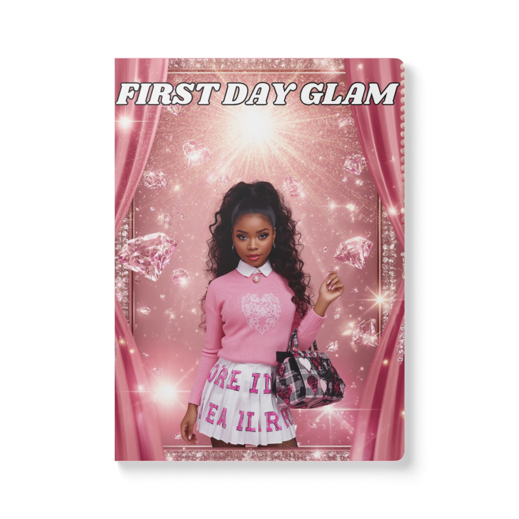 First Day Glam Softcover Journal — Pink Barbie-Inspired Notebook for Back to School