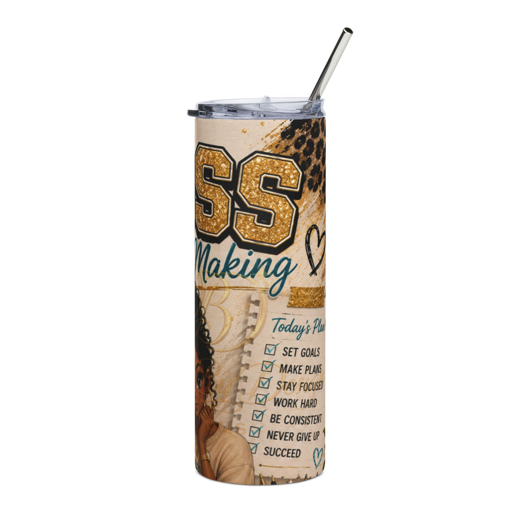 Boss in the Making 20oz Stainless Steel Tumbler — Inspirational Afrocentric Design