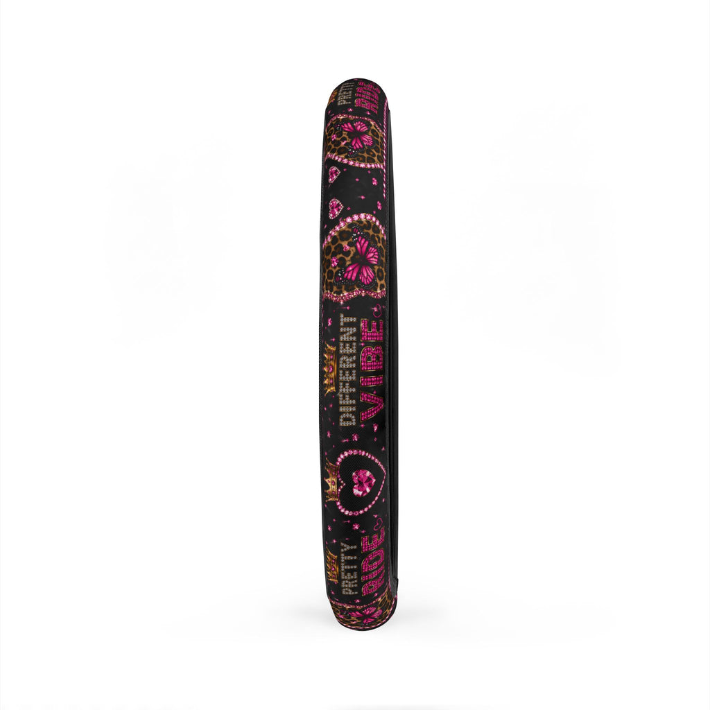 Pink Boho Pattern Steering Wheel Cover — 'Vibe' Decorative Car Accessory