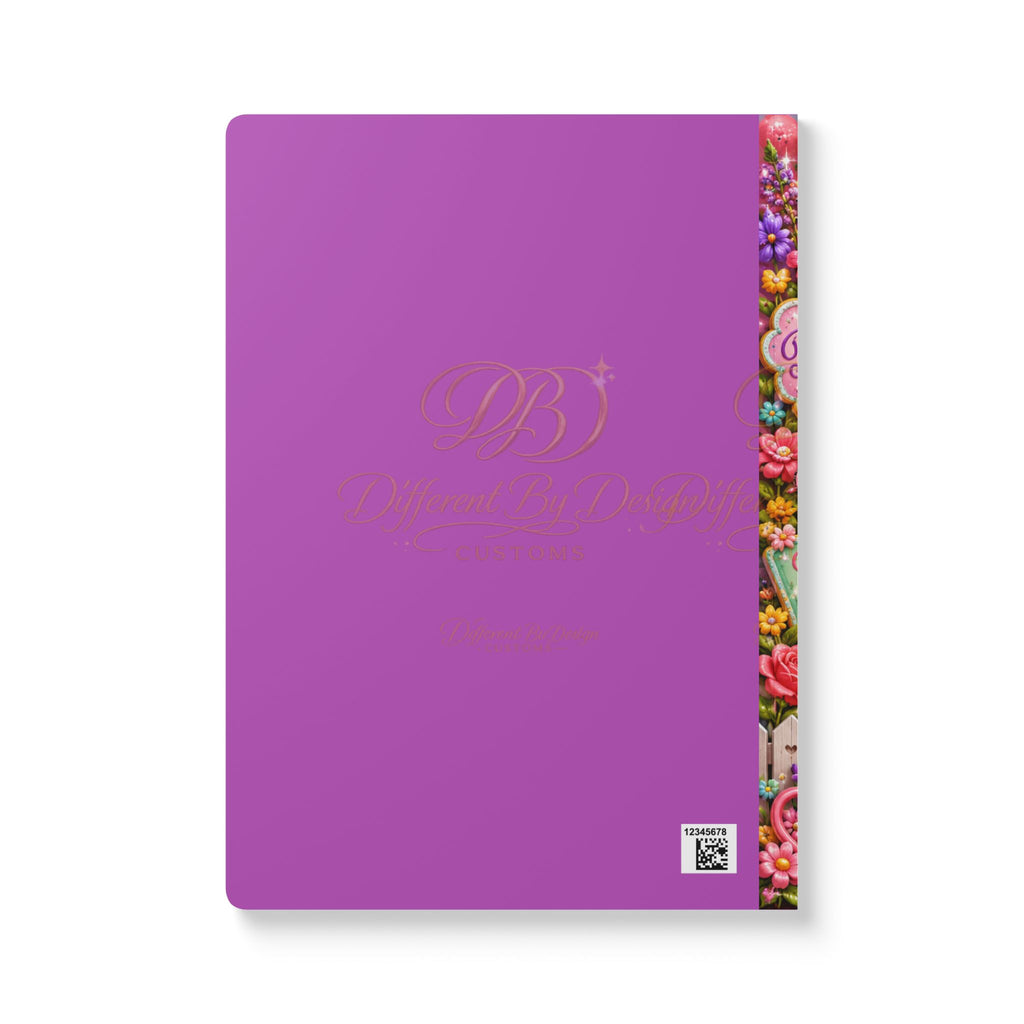 Garden Princess Softcover Journal — Cute Floral Kids Notebook with Inside Prints