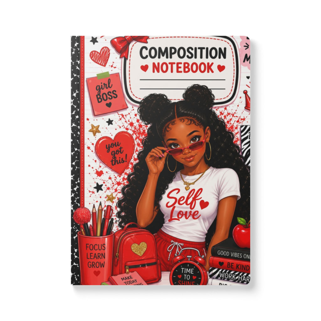 Composition Notebook — Self Love & Girl Boss Softcover Journal