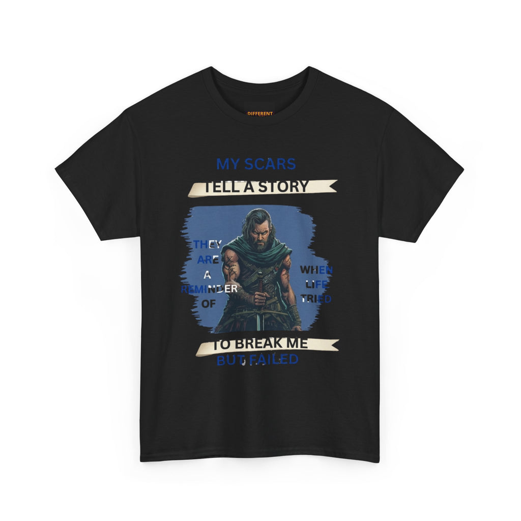 T-Shirt — 'Try Telling a Story to Break Me' Fantasy Warrior Graphic Tee