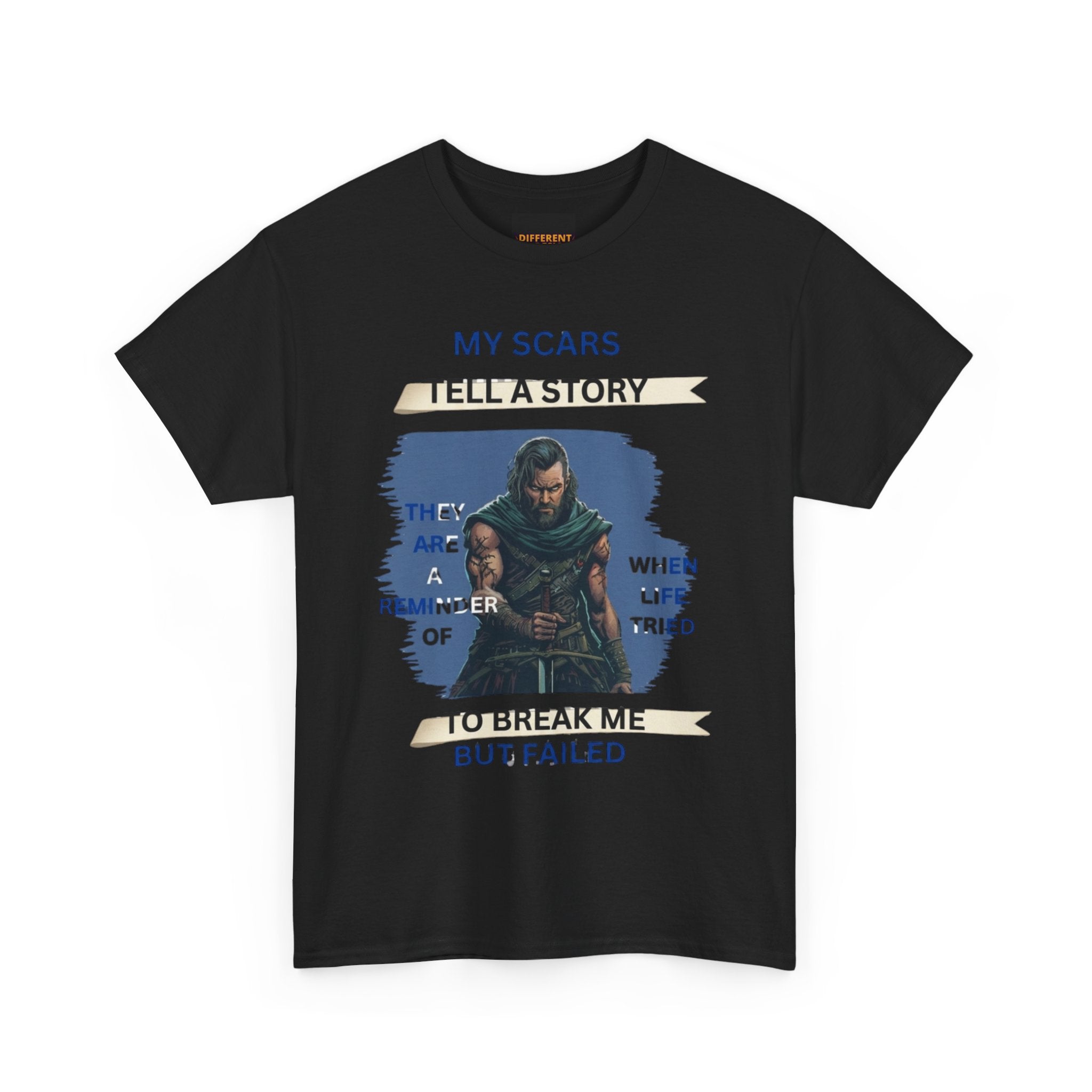 T-Shirt — 'Try Telling a Story to Break Me' Fantasy Warrior Graphic Tee