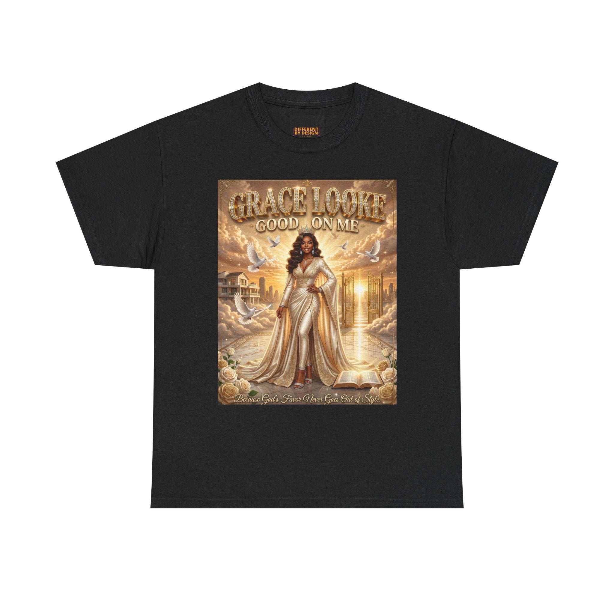 Christian T-Shirt — "Grace Looked Down On Me" Inspirational Faith Tee
