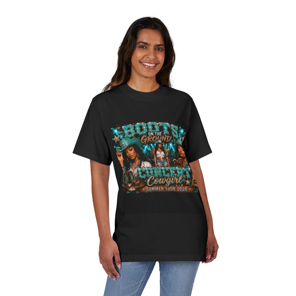 Concert Cowgirls Graphic T-Shirt — 'Boots on the Ground' Tour Tee