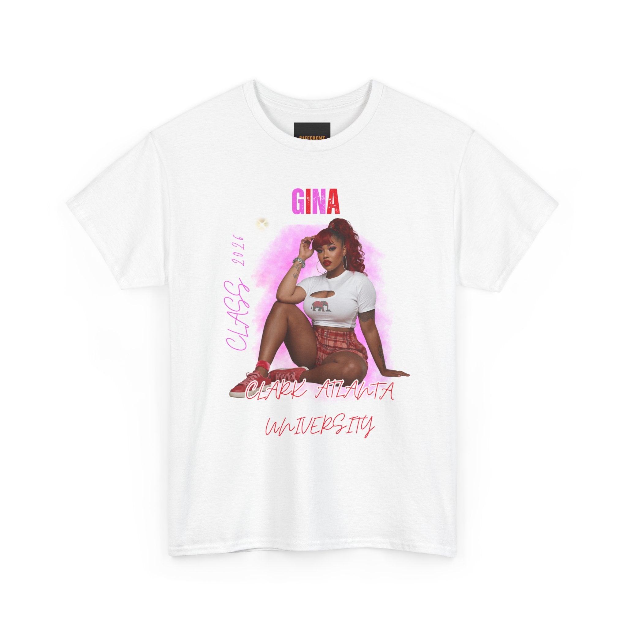 Gina Retro Pinup Tee – Cute Latina University Graphic T-Shirt