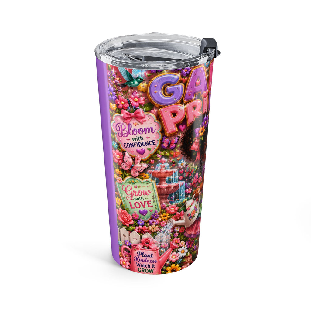 20oz Floral ‘Garden Princess’ Insulated Tumbler — Cute Kids Travel Cup