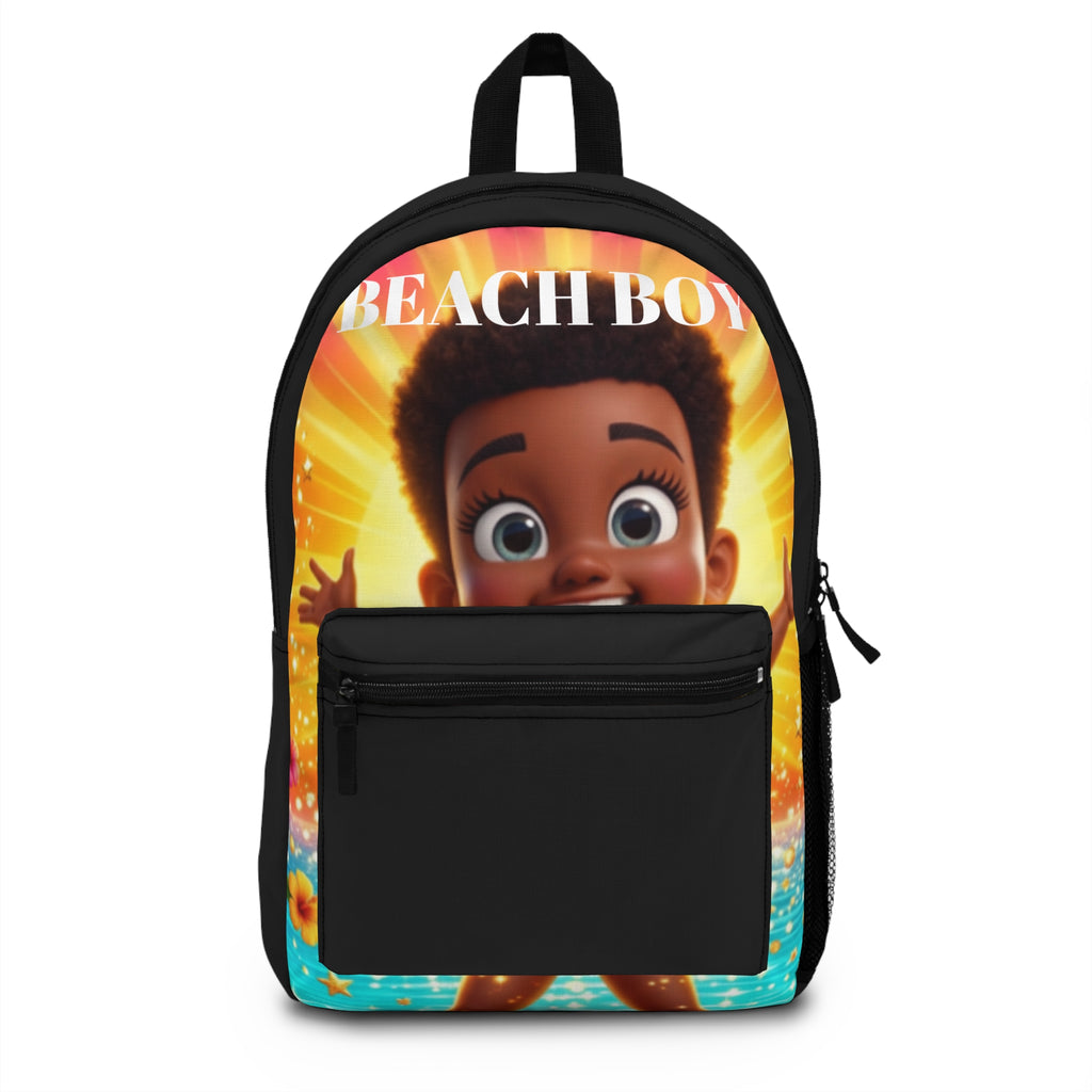 Beach Boy Kids Backpack — Sunny Cartoon Swim Design