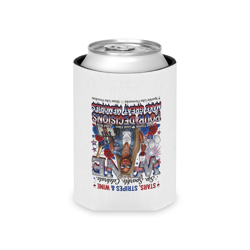 Patriotic Wine Can Cooler – “Pour Decisions Make Great Memories”