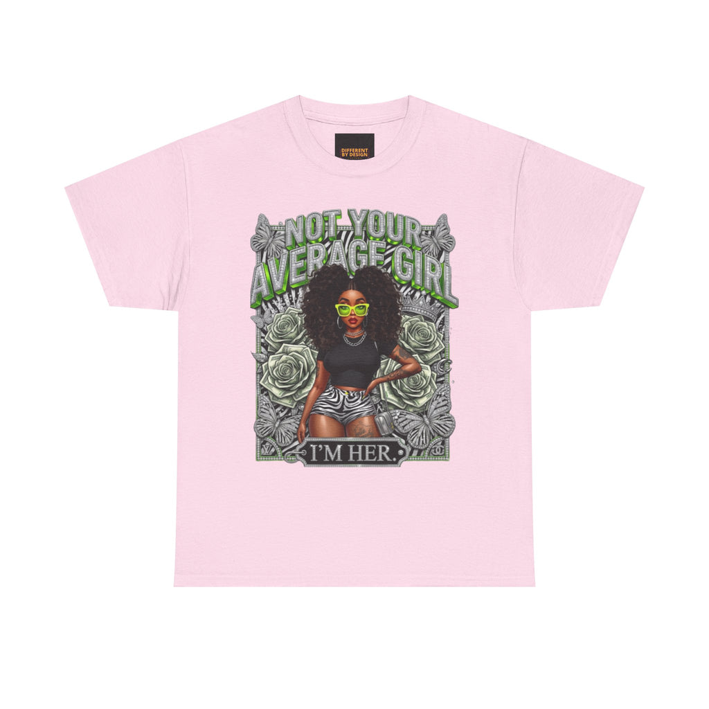 Not Your Average Girl Graphic Tee — "I'm Her" Afrocentric Rose Design