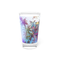Tropical Palm Pint Glass — 16oz Sunset Beach Drinking Glass