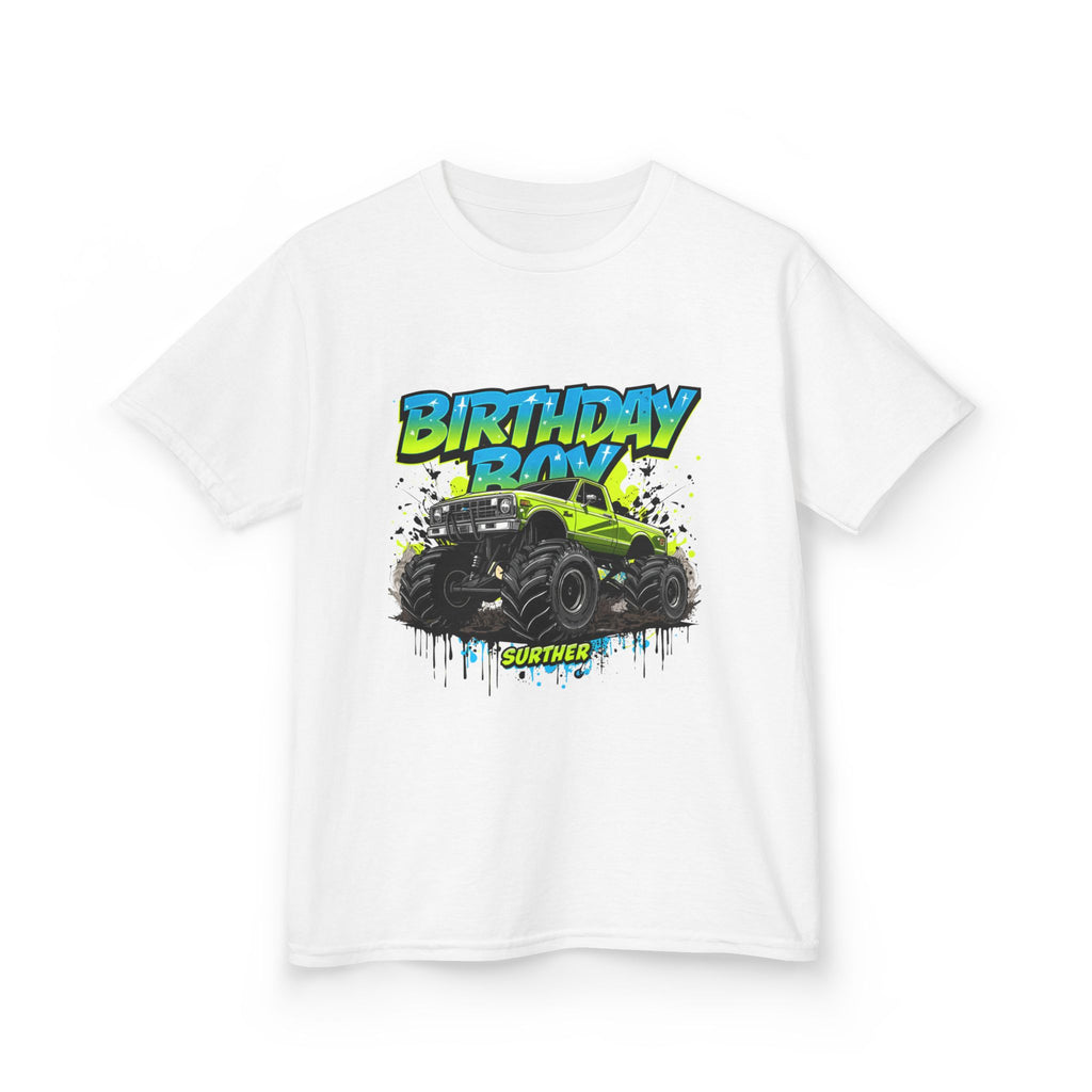 Birthday Boy Monster Truck Kids T-Shirt