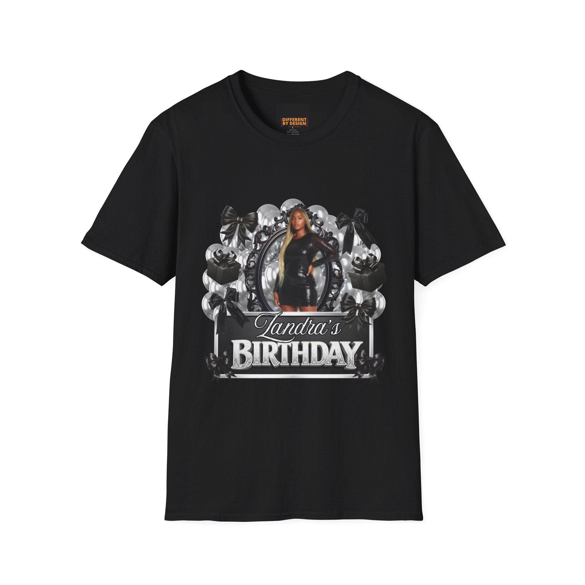 Personalized Birthday T‑Shirt — Custom Name Birthday Photo Tee