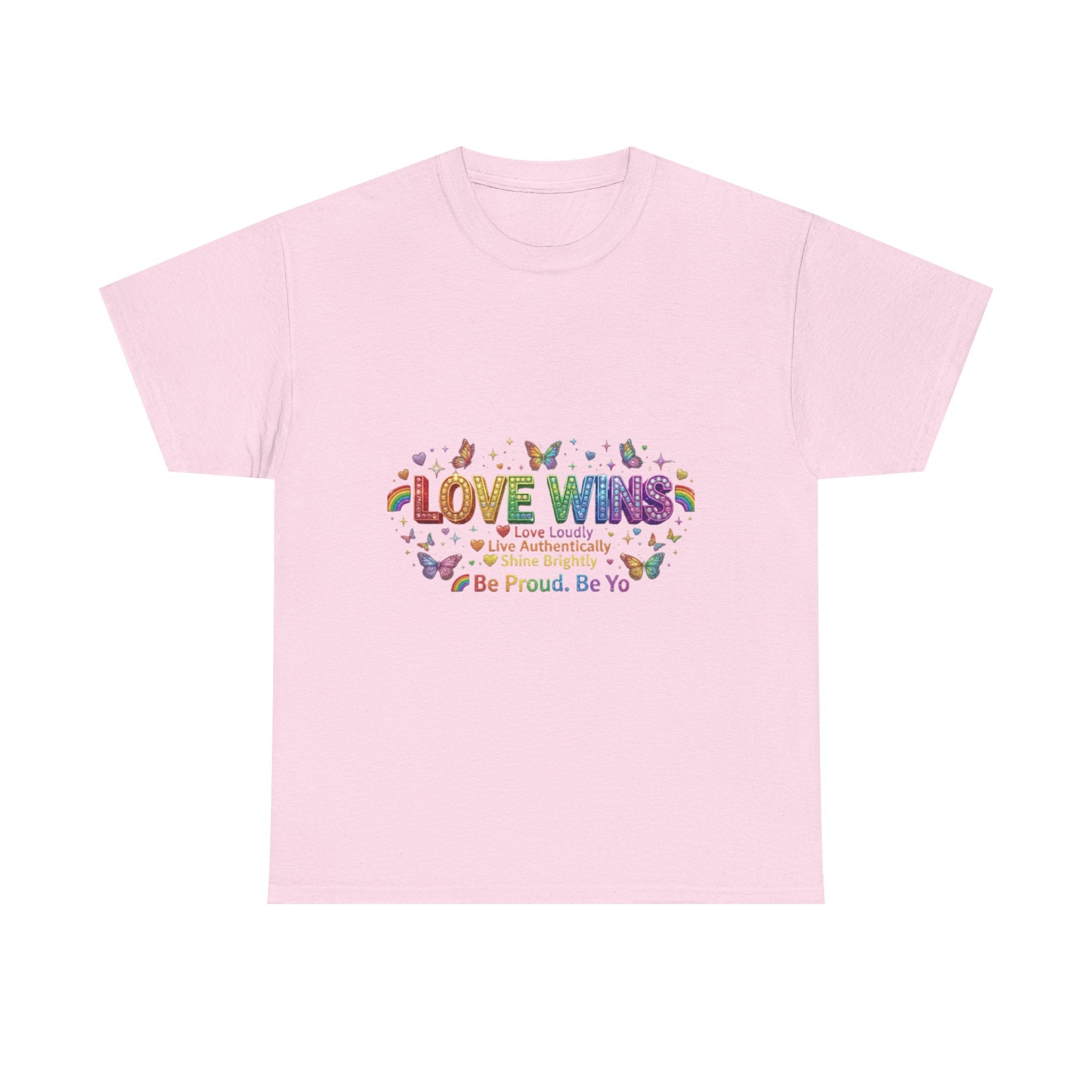 Love Wins Pride T-Shirt — 'Be Proud, Be You' Rainbow Tee