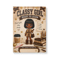 Classy Girl Softcover Journal — "Ready to Learn" Illustrated Notebook for Smart Girls