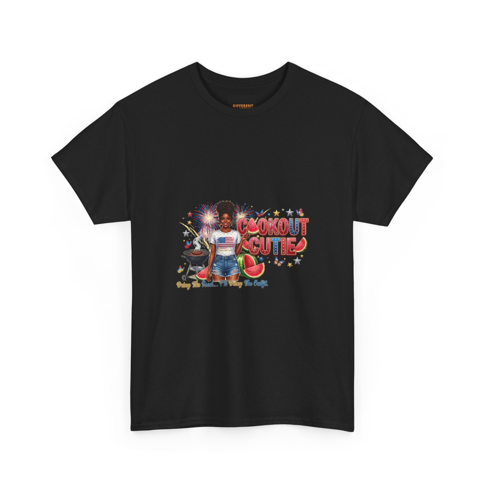 Cookout Cutie T-Shirt – Black Girl BBQ Party Graphic Tee