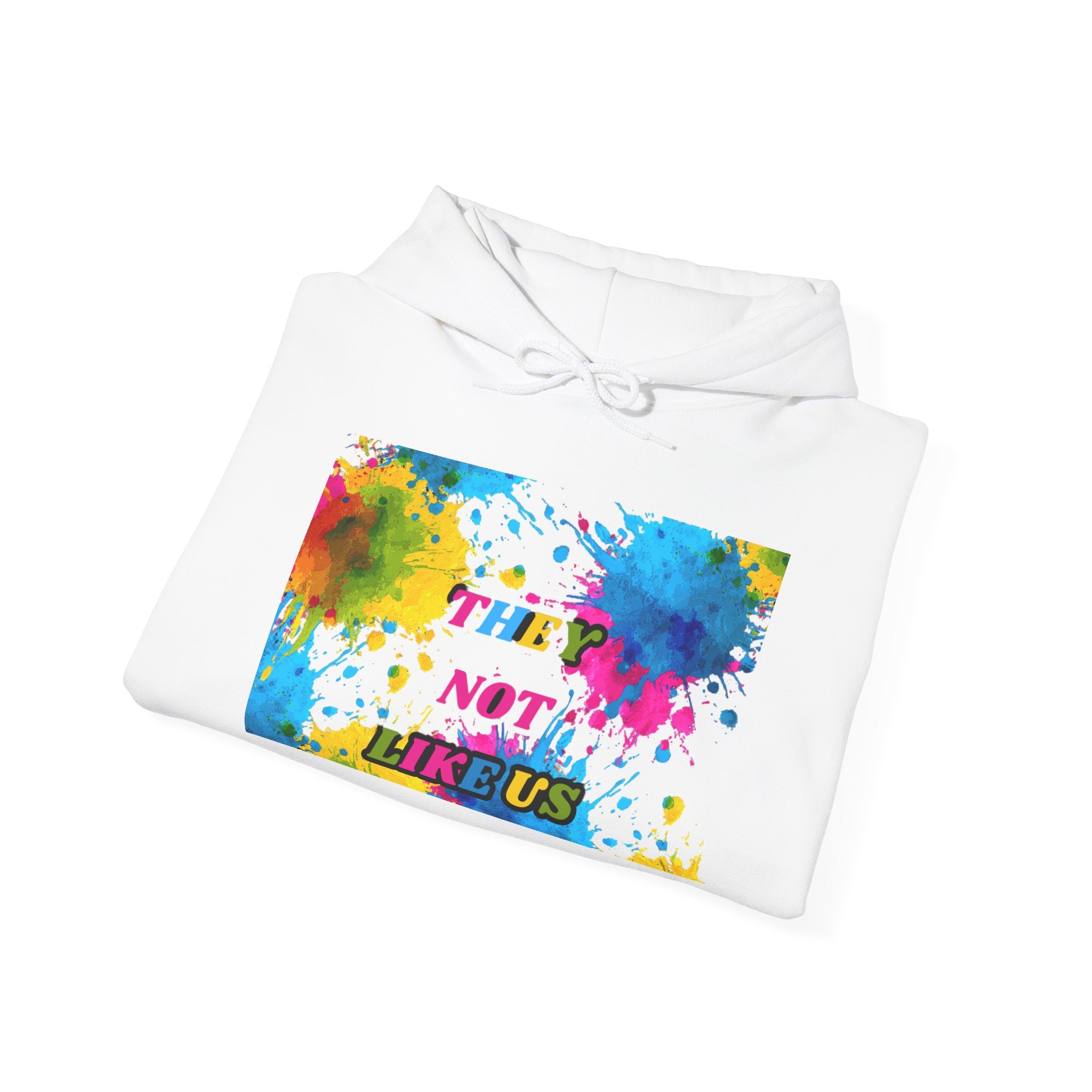 Colorful 'They're Not Like Us' Hoodie – Pride Rainbow Statement Sweatshirt