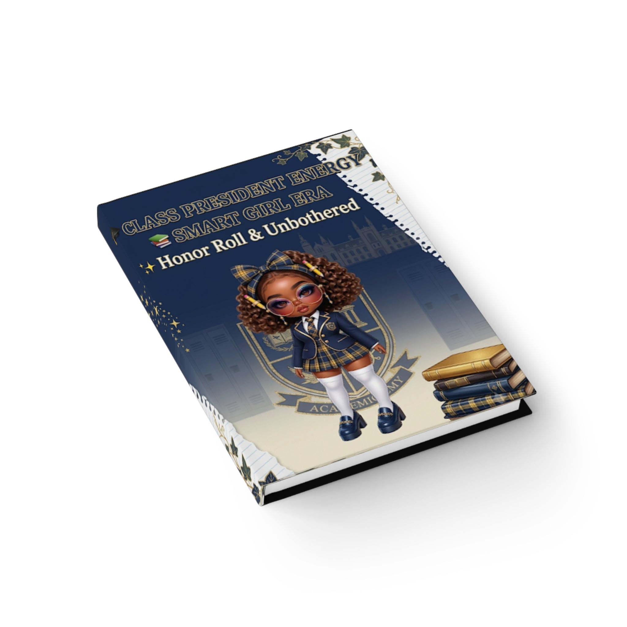 Honor Roll & Unbothered Journal — Class President Smart Girl Ruled Notebook