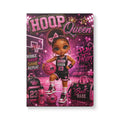Hoop Queen Softcover Journal — 'Hoop Queen' Pink Basketball Notebook for Girls
