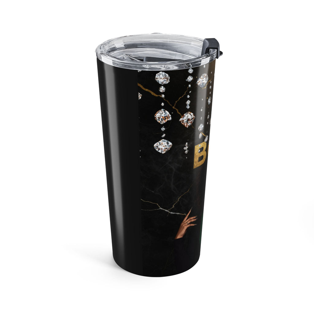 Boss Queen 20oz Tumbler — Empowering Black Woman Design with Gold 'BOSS' & Crystals